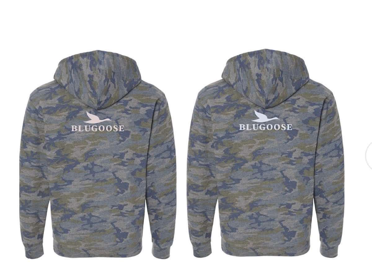 Blu Goose Blue Camo Hoodie