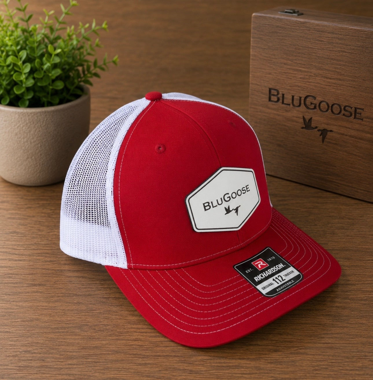 Richardson 112 Red/White Mesh