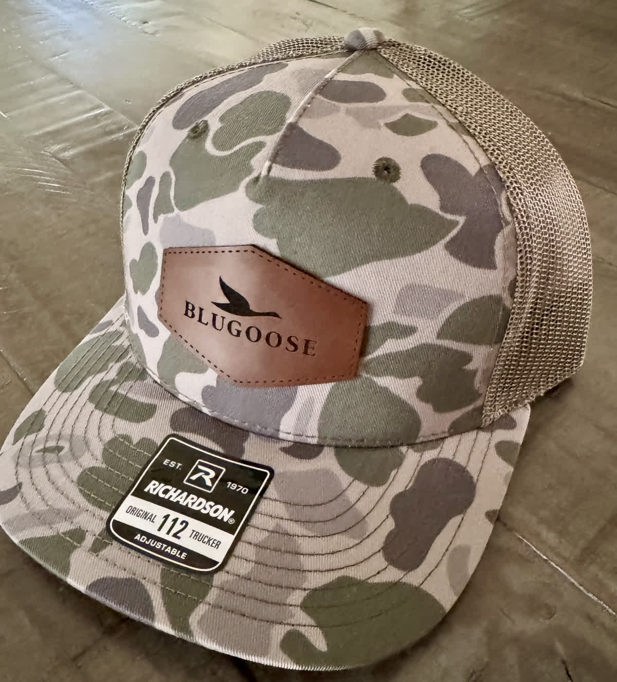 Camo Hat Leather Patch